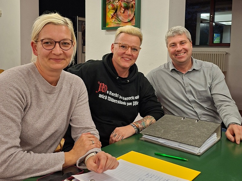 v.l.n.r. Nadine, Franziska, Michael